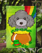 Load image into Gallery viewer, Silver Gray Poodle St. Patrick's Day Garden Flag – Decorative Outdoor Yard Flag BB2003GF