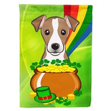 Load image into Gallery viewer, Jack Russell Terrier St. Patrick's Day Flag Canvas House Size BB2004CHF