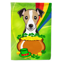 Load image into Gallery viewer, Jack Russell Terrier St. Patrick's Day Flag Canvas House Size BB2005CHF