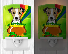 Load image into Gallery viewer, Jack Russell Terrier St. Patrick's Day Ceramic Night Light BB2005CNL
