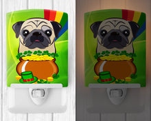 Load image into Gallery viewer, Fawn Pug St. Patrick's Day Ceramic Night Light BB2006CNL