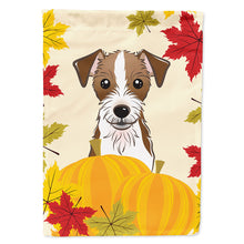 Load image into Gallery viewer, Jack Russell Terrier Thanksgiving Flag Canvas House Size BB2008CHF