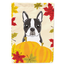 Load image into Gallery viewer, Boston Terrier Thanksgiving Flag Canvas House Size BB2009CHF