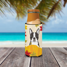 Load image into Gallery viewer, Boston Terrier Thanksgiving   Beverage Insulator for slim cans BB2009MUK