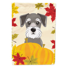 Load image into Gallery viewer, Schnauzer Thanksgiving Flag Canvas House Size BB2012CHF