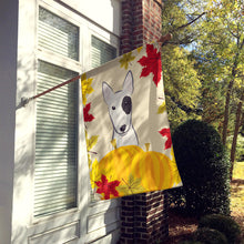 Load image into Gallery viewer, Bull Terrier Thanksgiving Flag Canvas House Size BB2015CHF