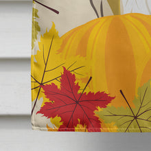 Load image into Gallery viewer, Longhair Creme Dachshund Thanksgiving Flag Canvas House Size BB2018CHF