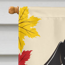 Load image into Gallery viewer, Smooth Black and Tan Dachshund Thanksgiving Flag Canvas House Size BB2021CHF