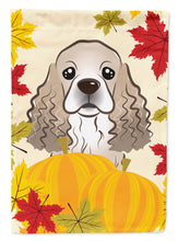 Load image into Gallery viewer, Cocker Spaniel Thanksgiving Flag Canvas House Size BB2022CHF