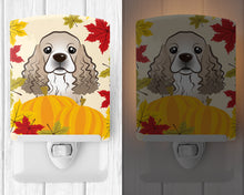 Load image into Gallery viewer, Cocker Spaniel Thanksgiving Ceramic Night Light BB2022CNL