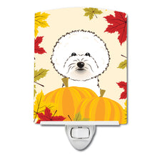 Load image into Gallery viewer, Bichon Frise Thanksgiving Ceramic Night Light BB2023CNL