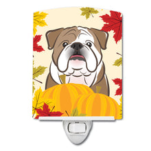 Load image into Gallery viewer, English Bulldog Thanksgiving Ceramic Night Light BB2025CNL