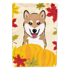 Load image into Gallery viewer, Shiba Inu Thanksgiving Flag Canvas House Size BB2031CHF
