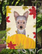 Load image into Gallery viewer, Yorkie Puppy Thanksgiving Garden Flag – Decorative Outdoor Yard Flag BB2038GF