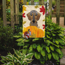 Load image into Gallery viewer, Wirehaired Dachshund Thanksgiving Garden Flag – Decorative Outdoor Yard Flag BB2039GF