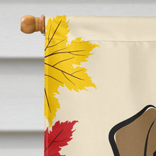Load image into Gallery viewer, Chocolate Labrador Thanksgiving Flag Canvas House Size BB2040CHF