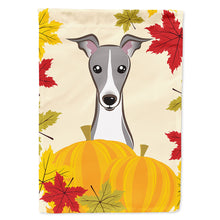 Load image into Gallery viewer, Italian Greyhound Thanksgiving Flag Canvas House Size BB2042CHF
