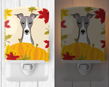 Load image into Gallery viewer, Italian Greyhound Thanksgiving Ceramic Night Light BB2042CNL
