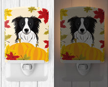 Load image into Gallery viewer, Border Collie Thanksgiving Ceramic Night Light BB2047CNL