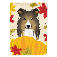 Load image into Gallery viewer, Sheltie Thanksgiving Flag Canvas House Size BB2048CHF