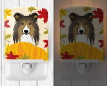 Load image into Gallery viewer, Sheltie Thanksgiving Ceramic Night Light BB2048CNL