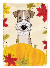 Load image into Gallery viewer, Wire Haired Fox Terrier Thanksgiving Flag Canvas House Size BB2053CHF