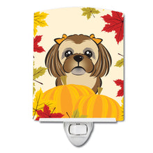 Load image into Gallery viewer, Chocolate Brown Shih Tzu Thanksgiving Ceramic Night Light BB2055CNL