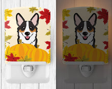 Load image into Gallery viewer, Tricolor Corgi Thanksgiving Ceramic Night Light BB2061CNL