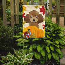 Load image into Gallery viewer, Chocolate Brown Poodle Thanksgiving Garden Flag – Decorative Outdoor Yard Flag BB2062GF