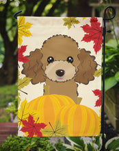 Load image into Gallery viewer, Chocolate Brown Poodle Thanksgiving Garden Flag – Decorative Outdoor Yard Flag BB2062GF