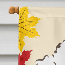 Load image into Gallery viewer, White Poodle Thanksgiving Flag Canvas House Size BB2063CHF