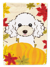 Load image into Gallery viewer, White Poodle Thanksgiving Garden Flag – Decorative Outdoor Yard Flag BB2063GF