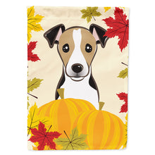 Load image into Gallery viewer, Jack Russell Terrier Thanksgiving Flag Canvas House Size BB2067CHF