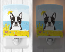Load image into Gallery viewer, Boston Terrier Summer Beach Ceramic Night Light BB2071CNL