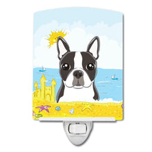 Load image into Gallery viewer, Boston Terrier Summer Beach Ceramic Night Light BB2071CNL