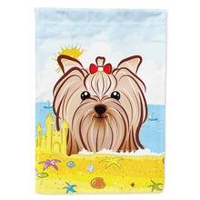 Load image into Gallery viewer, Yorkie Yorkshire Terrier Summer Beach Flag Canvas House Size BB2072CHF