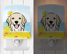 Load image into Gallery viewer, Golden Retriever Summer Beach Ceramic Night Light BB2073CNL