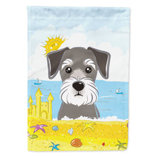 Load image into Gallery viewer, Schnauzer Summer Beach Flag Canvas House Size BB2074CHF