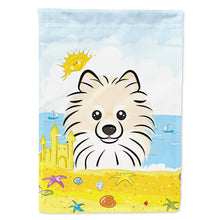 Load image into Gallery viewer, Pomeranian Summer Beach Flag Canvas House Size BB2075CHF
