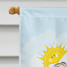 Load image into Gallery viewer, Longhair Creme Dachshund Summer Beach Flag Canvas House Size BB2080CHF