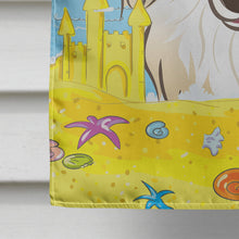 Load image into Gallery viewer, Longhair Creme Dachshund Summer Beach Flag Canvas House Size BB2080CHF