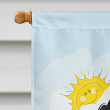 Load image into Gallery viewer, Smooth Black and Tan Dachshund Summer Beach Flag Canvas House Size BB2083CHF