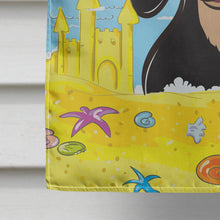 Load image into Gallery viewer, Smooth Black and Tan Dachshund Summer Beach Flag Canvas House Size BB2083CHF