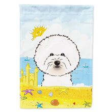 Load image into Gallery viewer, Bichon Frise Summer Beach Flag Canvas House Size BB2085CHF