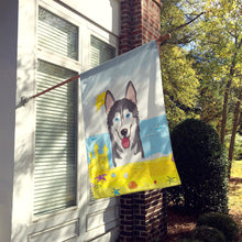 Load image into Gallery viewer, Alaskan Malamute Summer Beach Flag Canvas House Size BB2086CHF