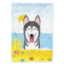Load image into Gallery viewer, Alaskan Malamute Summer Beach Flag Canvas House Size BB2086CHF