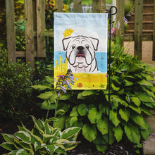 Load image into Gallery viewer, White English Bulldog  Summer Beach Garden Flag – Decorative Outdoor Yard Flag BB2088GF