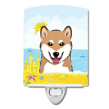 Load image into Gallery viewer, Shiba Inu Summer Beach Ceramic Night Light BB2093CNL