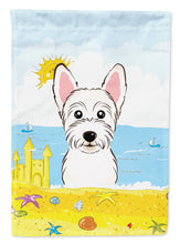 Load image into Gallery viewer, Westie Summer Beach Flag Canvas House Size BB2094CHF