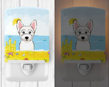 Load image into Gallery viewer, Westie Summer Beach Ceramic Night Light BB2094CNL